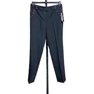 Zac & Rachel Black Slim Leg Wrinkle Resistant Dress Pant Size 8 NEW